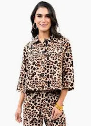 Leopard swing jacket