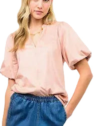faux suede poof top
