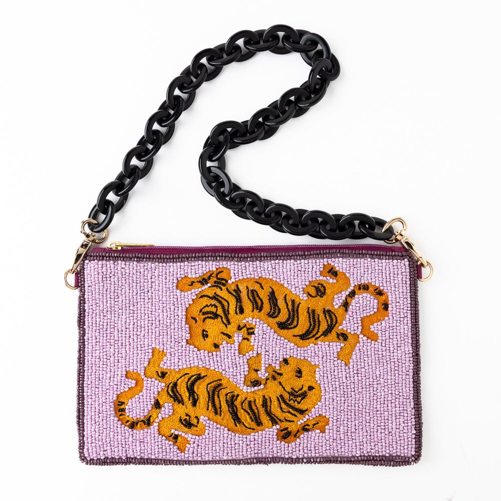 Elenor embroidered tiger bag