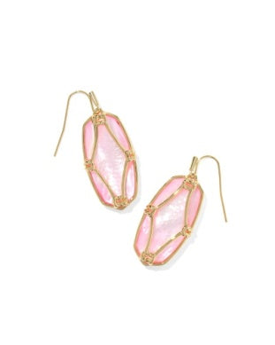 ELLE LATTICE FRAME DROP EARRINGS