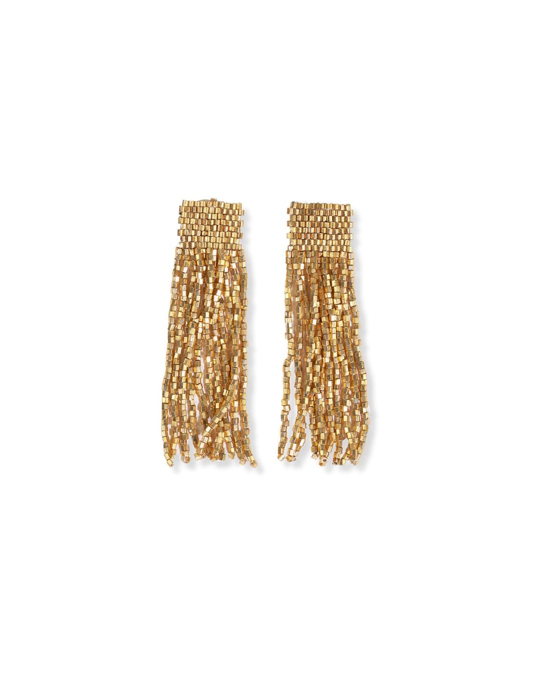 MARILYN SOLID BEADED FRINGE EARRING