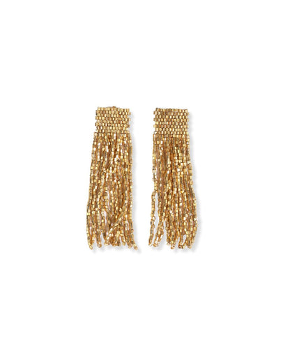 MARILYN SOLID BEADED FRINGE EARRING