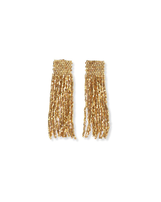 MARILYN SOLID BEADED FRINGE EARRING