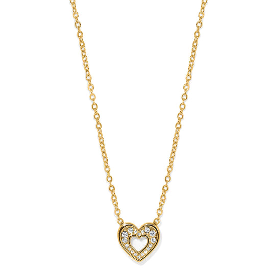 Enchanting Heart Gold Necklace