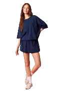 navy oversized skort set