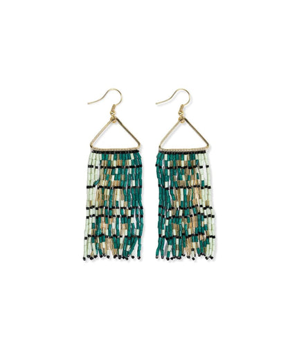 PATRICIA MIXED LUXE BEAD GRADIANT FRINGE EARRING