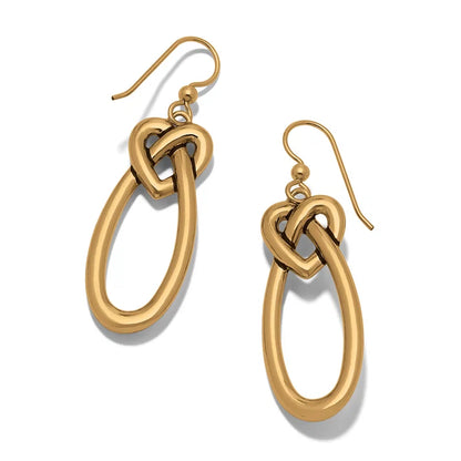 Interlocked Link Heart Earrings