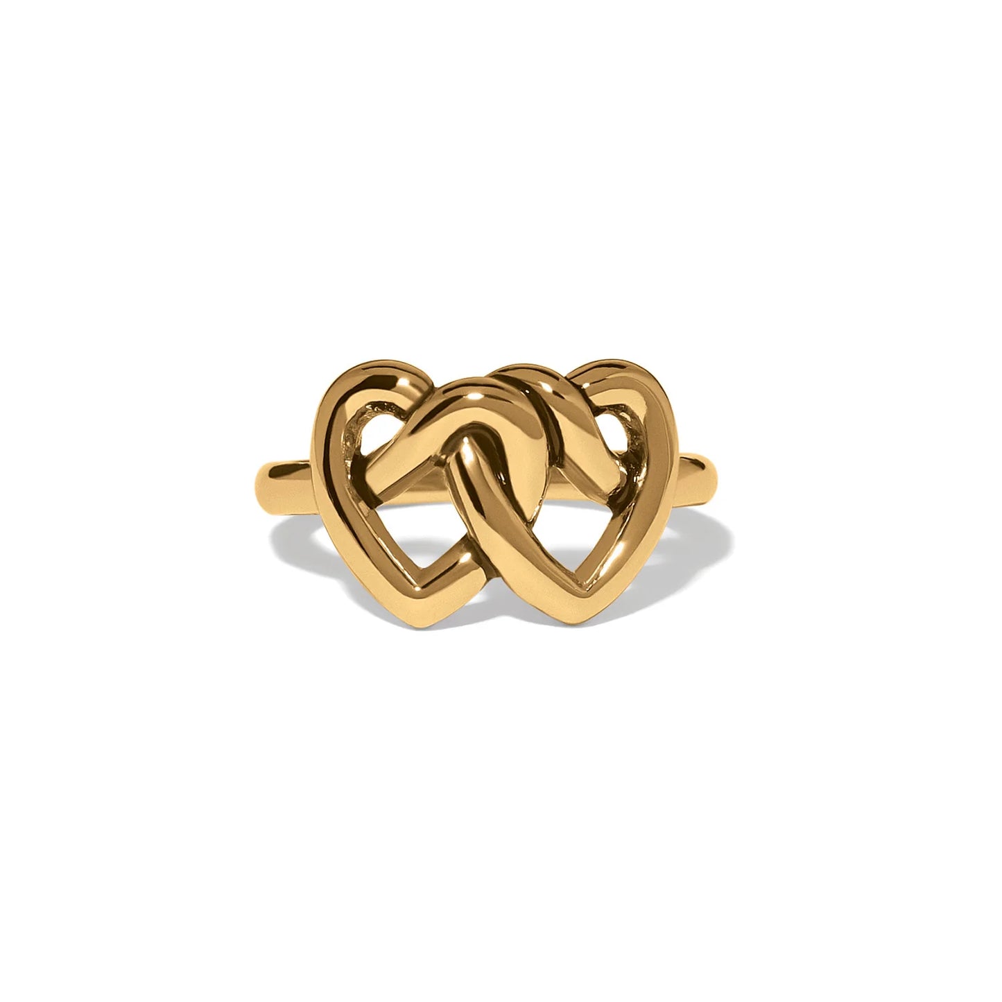 Interlocked Linked Heart Ring