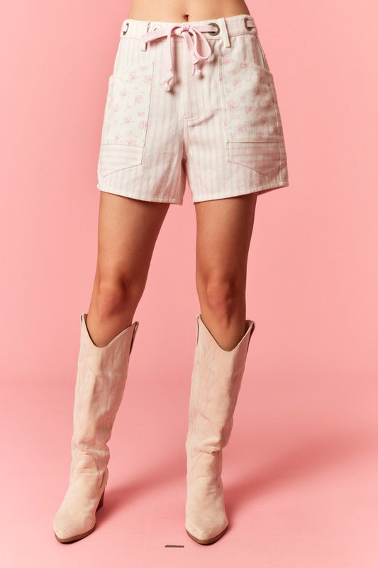 Pink & white floral set