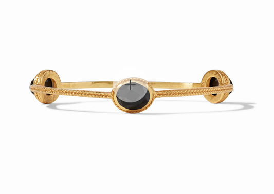 CALYPSO BANGLE GLD OBSIDIAN BLK