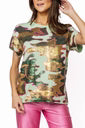 Sequin Mint & Brown Camo Tee