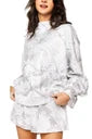 Grey Rhinestone Forest Camo Mockneck Sweatshirt