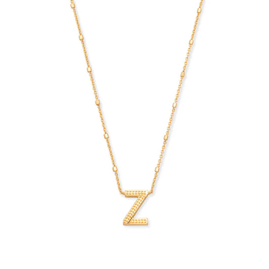 Letter Z Pndnt Nck gold metal