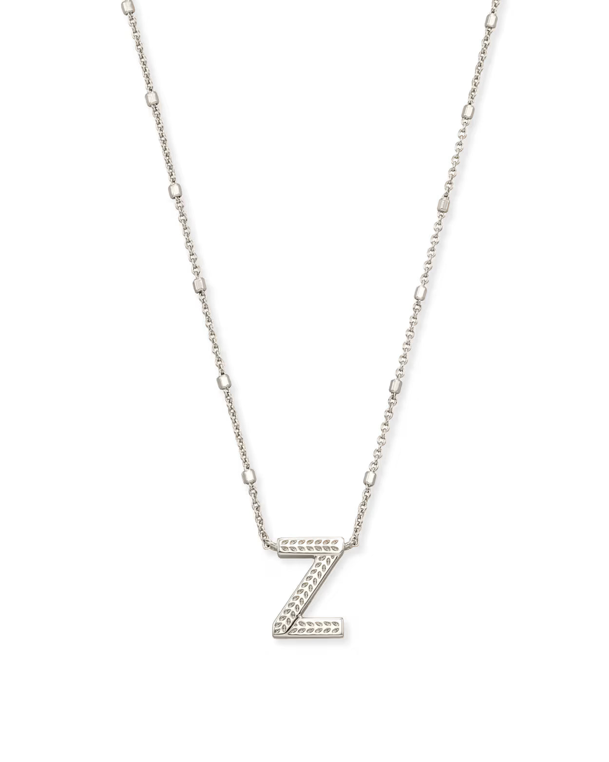 Letter Z Pndnt Nck Rhod Metal