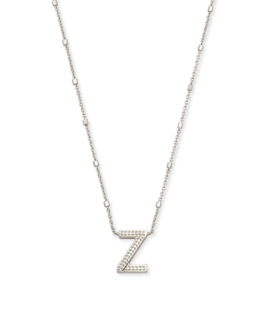 Letter Z Pndnt Nck Rhod Metal