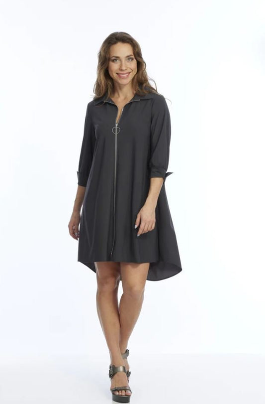 Zip Up Knee Length Dress