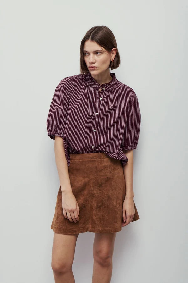 greta faux-suede skirt