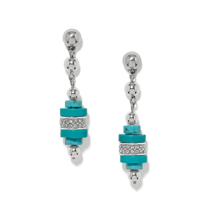 Meridian Petite Sphere Turquoise Post Drop Earrings