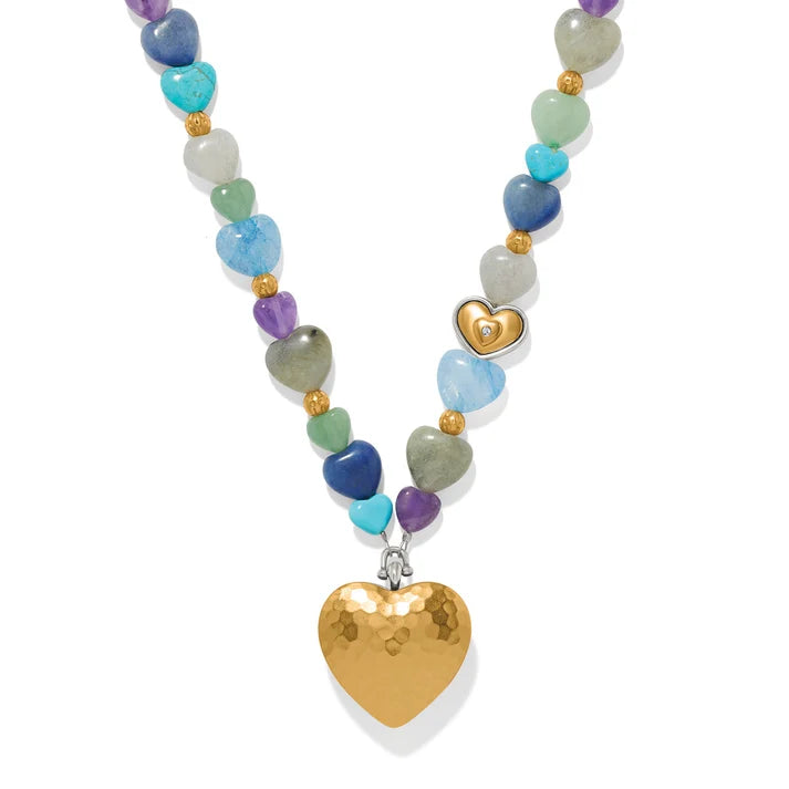 One Heart Multi Heart Bead Necklace