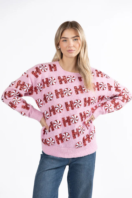 Pull Over Sweater w/ HOHOHO