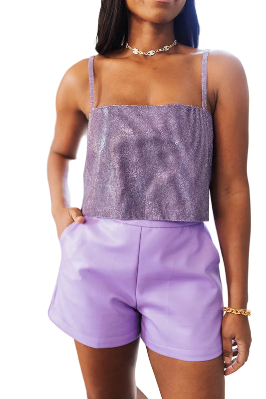 Girly Girl Rhinestone Crop Top