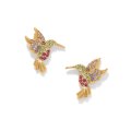 Enchanting Gem Hummingbird Earring