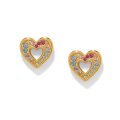 Enchanting Gem Heart Earrings