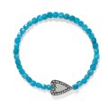 Love Messages Be Bold Teal Stretch Bracelet