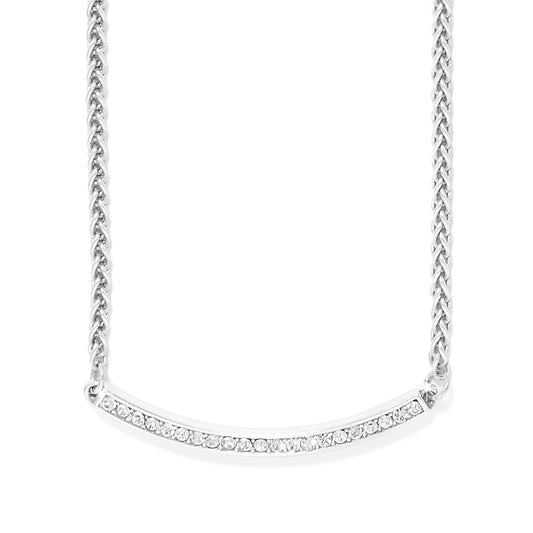 MERIDAIN SILVER BAR NECKLACE