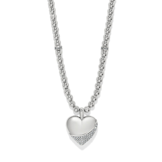 MERIDAIN HEART SLV NECKLACE