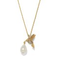 Trust Your Journey Petite Pearl Hummingbird Necklace