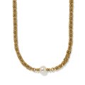 Trust Your Journey Pearl Chain Short Necklace