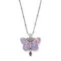 La Tulipe Noir Butterfly Short Necklace