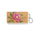White rose petal rockmore wallet