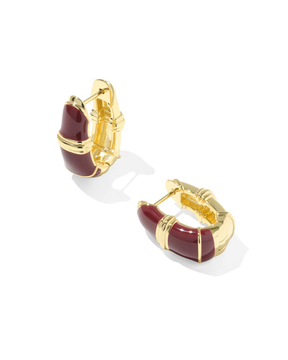 Courtney Enamel Huggie Earrings
