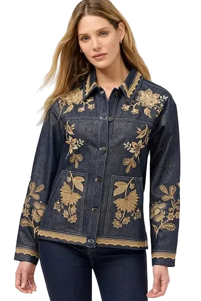 GOLD FOIL DENIM JACKET