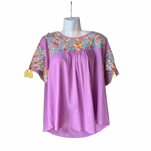 Belen Lilac Emborder Tunic